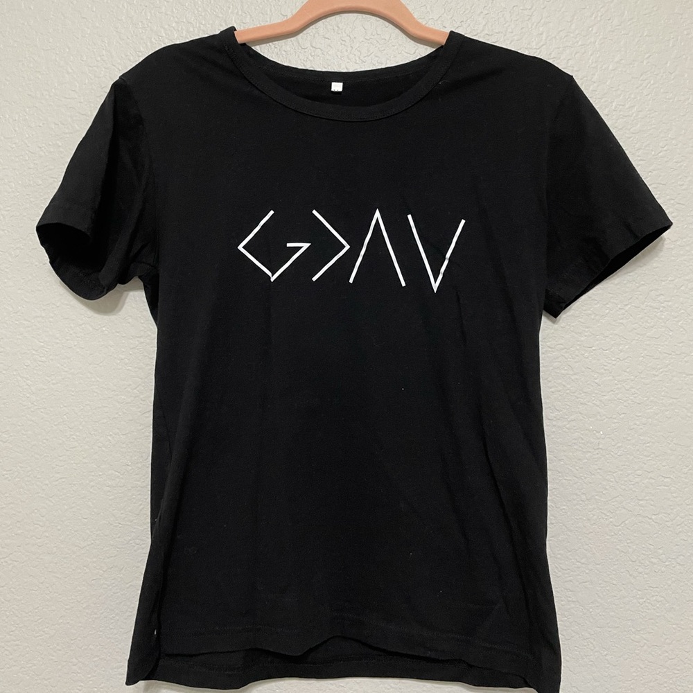 God is greater than the ups and downs tee